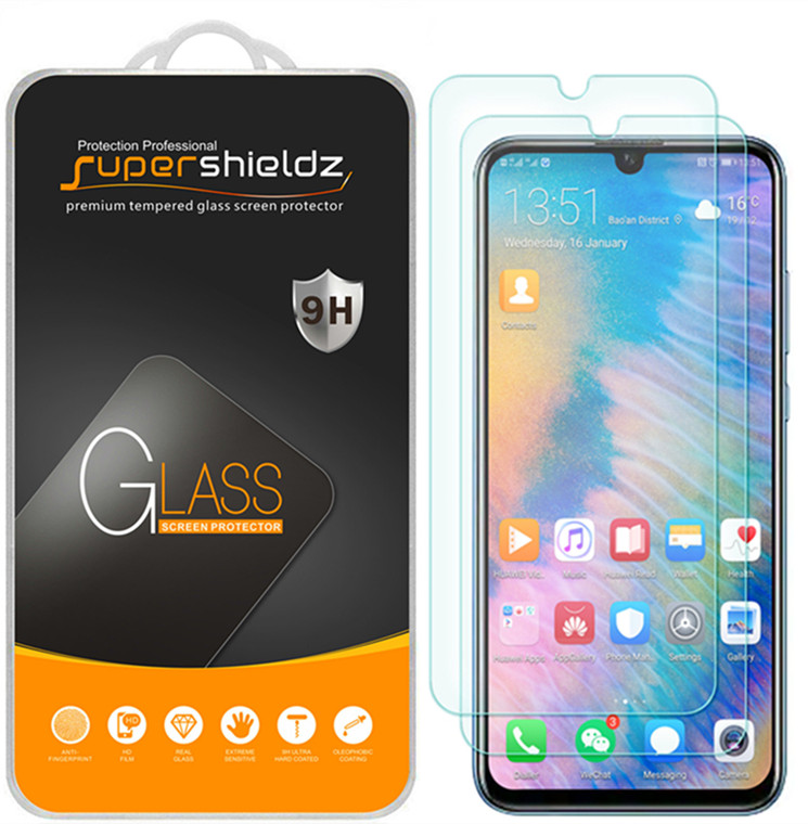 [2-Pack] Supershieldz for Huawei Honor 20 Lite Tempered Glass Screen Protector, Anti-Scratch, Anti-Fingerprint, Bubble Free