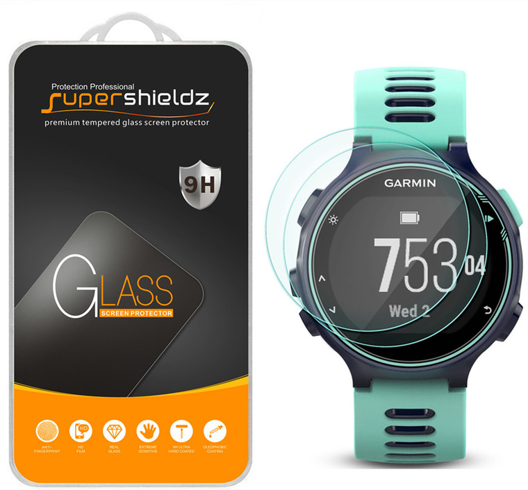 [2-Pack] Supershieldz for Garmin Forerunner 945 Tempered Glass Screen Protector, Anti-Scratch, Anti-Fingerprint, Bubble Free