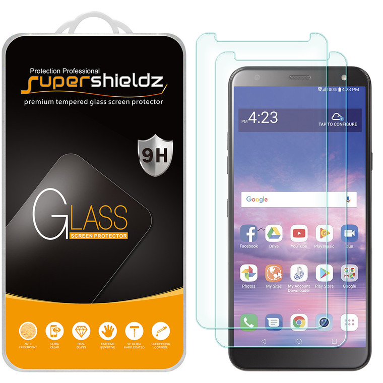 [2-Pack] Supershieldz for LG Solo LTE Tempered Glass Screen Protector, Anti-Scratch, Anti-Fingerprint, Bubble Free