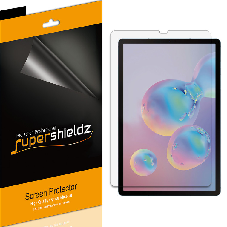 [3-Pack] Supershieldz for Samsung Galaxy Tab S6 (10.5 inch) Anti-Bubble High Definition (HD) Clear Shield