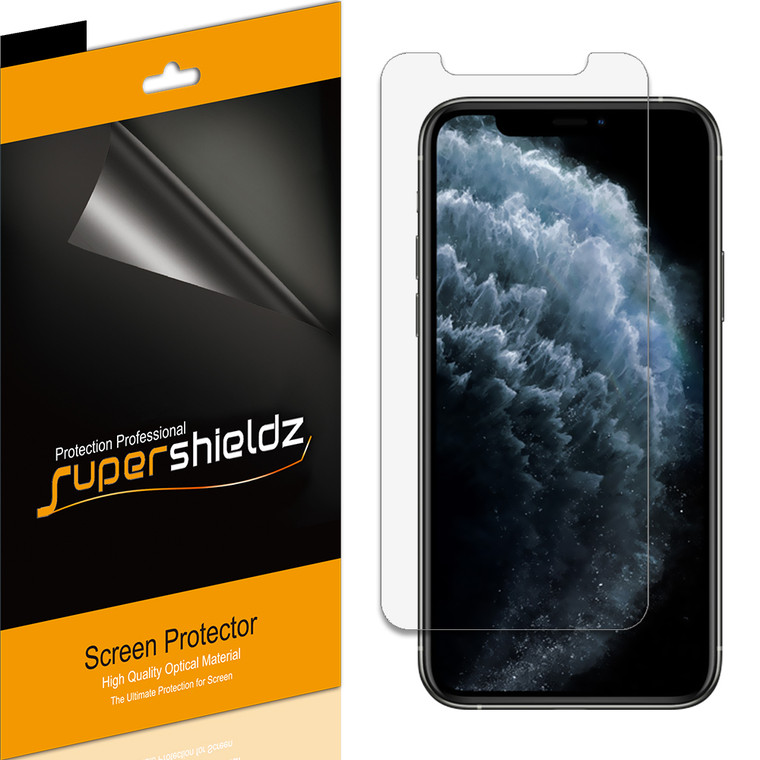 [6-Pack] Supershieldz for for Apple iPhone 11 Pro (5.8") Screen Protector, Anti-Bubble High Definition (HD) Clear Shield