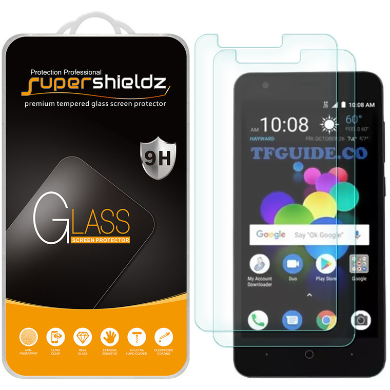 [2-Pack] Supershieldz for ZTE Blade T2 Lite Tempered Glass Screen Protector, Anti-Scratch, Anti-Fingerprint, Bubble Free