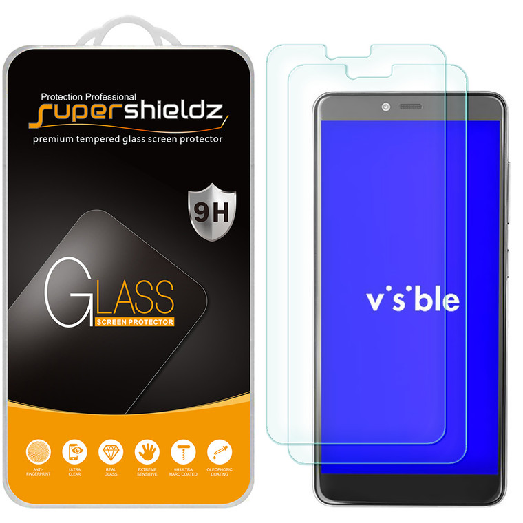 [2-Pack] Supershieldz for ZTE Visible R2 Tempered Glass Screen Protector, Anti-Scratch, Anti-Fingerprint, Bubble Free