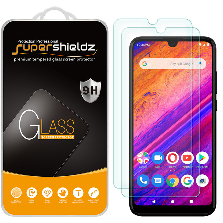 [2-Pack] Supershieldz for BLU V9 Tempered Glass Screen Protector, Anti-Scratch, Anti-Fingerprint, Bubble Free