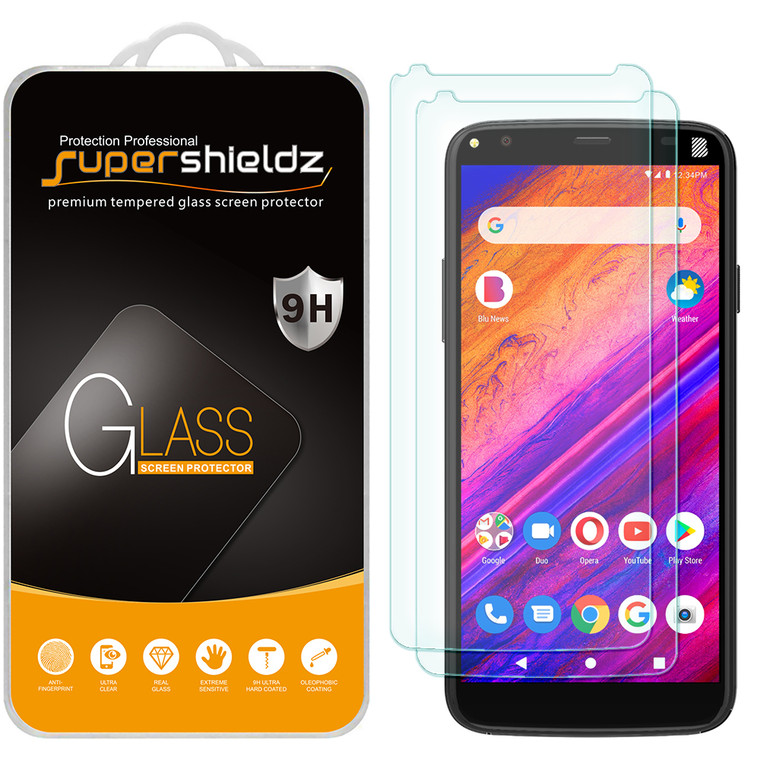 [2-Pack] Supershieldz for BLU V5 Tempered Glass Screen Protector, Anti-Scratch, Anti-Fingerprint, Bubble Free
