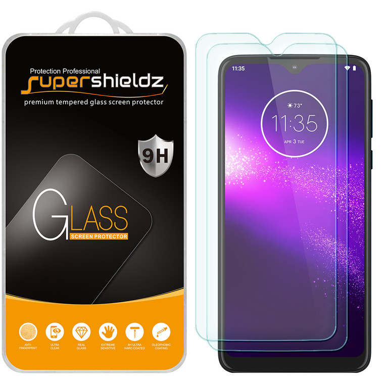 [2-Pack] Supershieldz for Motorola Moto G8 Play Tempered Glass Screen Protector, Anti-Scratch, Anti-Fingerprint, Bubble Free