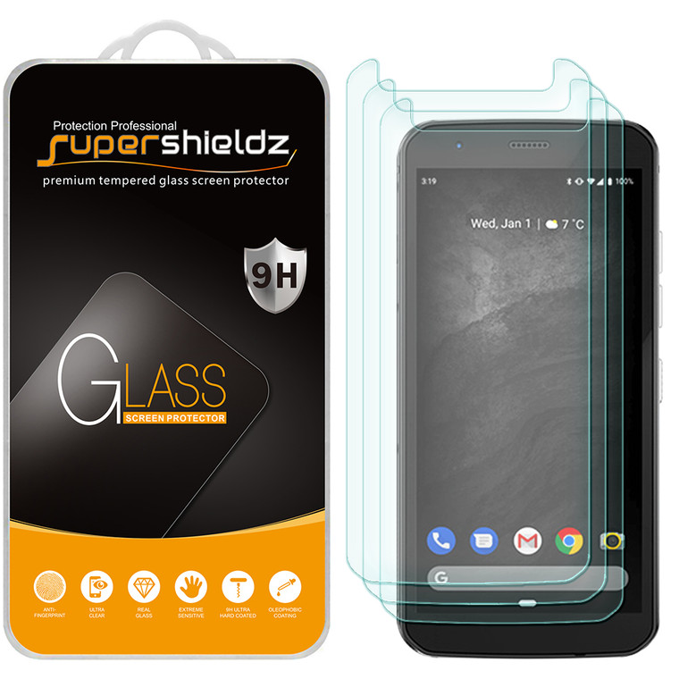 [3-Pack] Supershieldz for Cat S52 Tempered Glass Screen Protector, Anti-Scratch, Anti-Fingerprint, Bubble Free