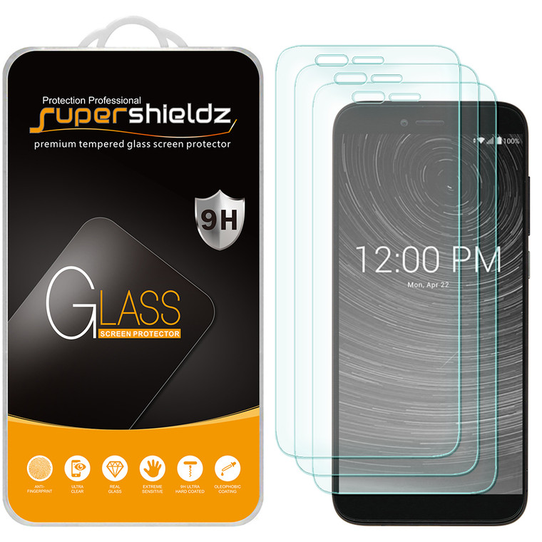 [3-Pack] Supershieldz for Coolpad Legacy S / Legacy SR Tempered Glass Screen Protector, Anti-Scratch, Anti-Fingerprint, Bubble Free
