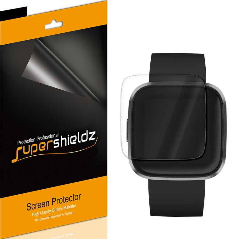 [3-Pack] Supershieldz for Fitbit Versa 2 Screen Protector, Anti-Bubble High Definition (HD) Clear Shield