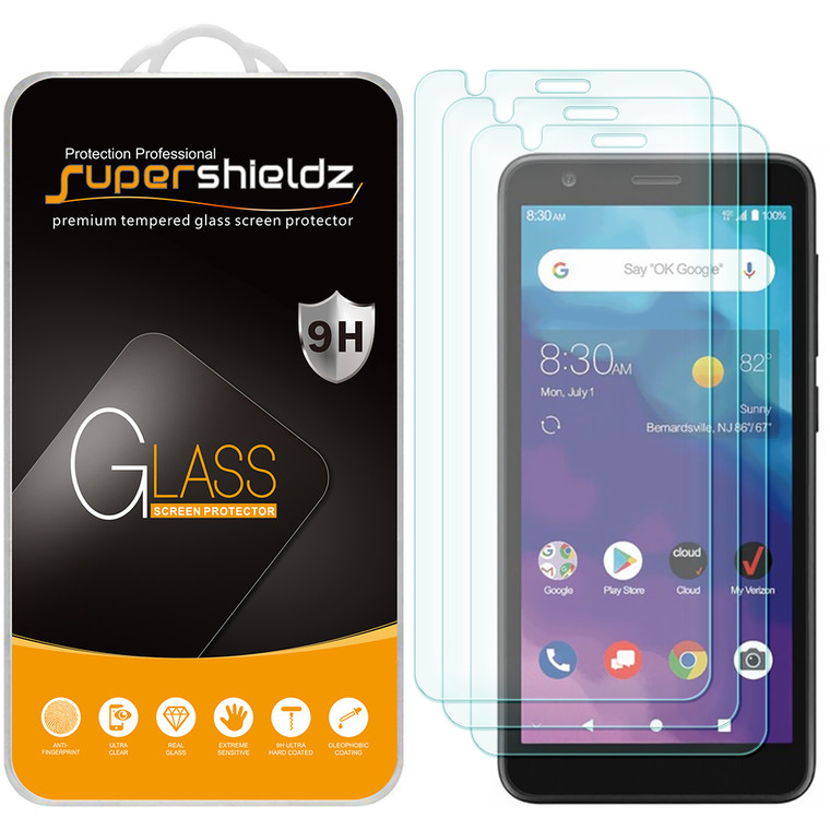 [3-Pack] Supershieldz for ZTE Blade Vantage 2 Tempered Glass Screen Protector, Anti-Scratch, Anti-Fingerprint, Bubble Free