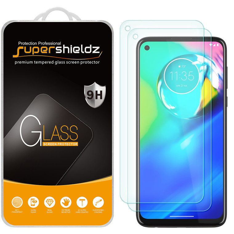 [2-Pack] Supershieldz for Motorola Moto G Stylus (2020) Tempered Glass Screen Protector, Anti-Scratch, Anti-Fingerprint, Bubble Free