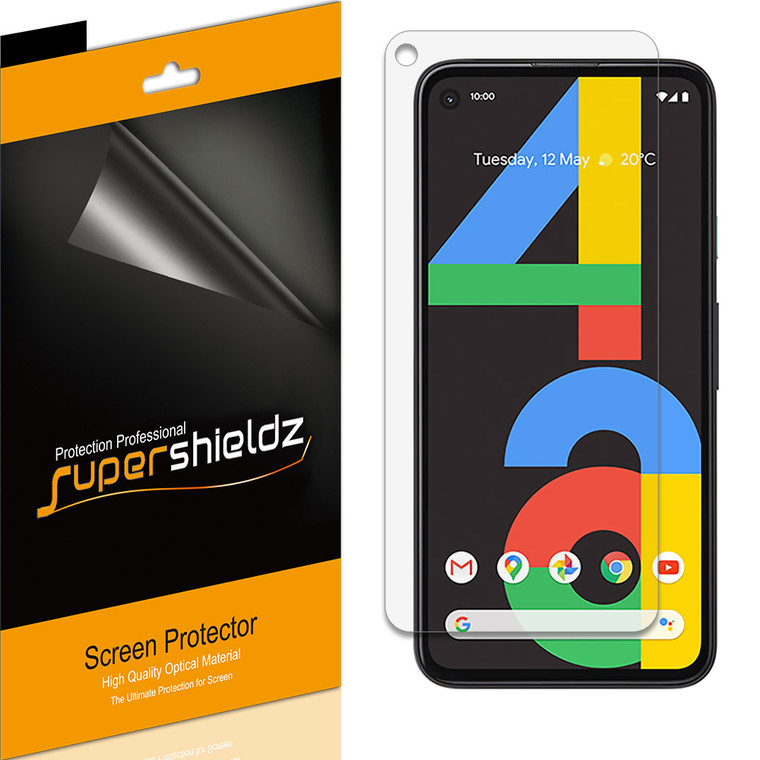 [6-Pack] Supershieldz for Google Pixel 4a Screen Protector, Anti-Glare & Anti-Fingerprint (Matte) Shield