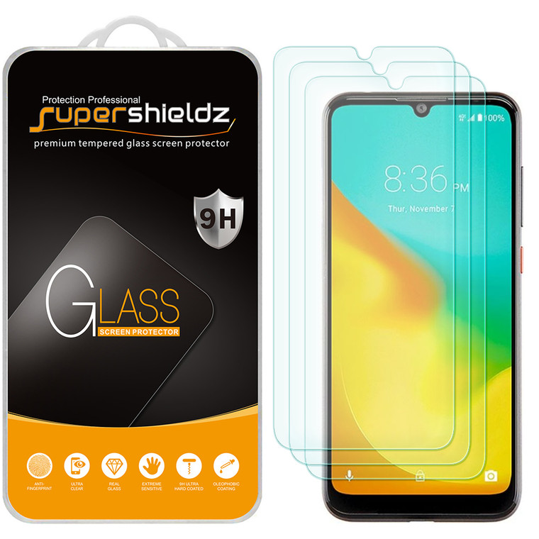 [3-Pack] Supershieldz for ZTE Blade A7 Prime Tempered Glass Screen Protector, Anti-Scratch, Anti-Fingerprint, Bubble Free