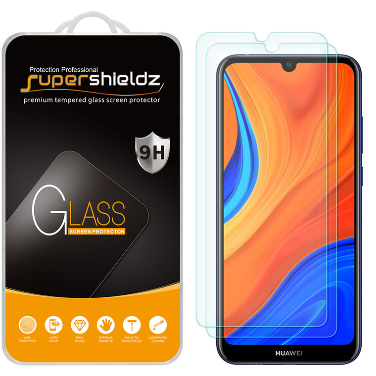 [2-Pack] Supershieldz for Huawei Y6s (2019)/ Huawei Y6 Pro (2019) Tempered Glass Screen Protector, Anti-Scratch, Anti-Fingerprint, Bubble Free