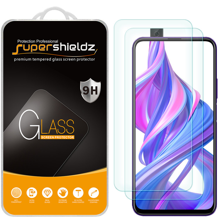 (2 Pack) Supershieldz for Huawei Y9 Prime 2019 Tempered Glass Screen Protector, Anti Scratch, Bubble Free