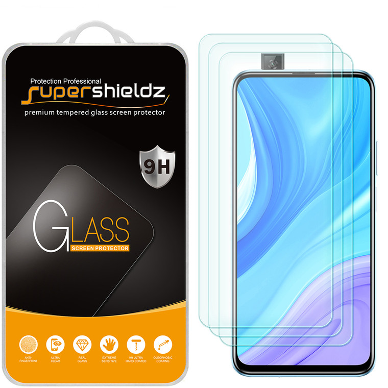 (3 Pack) Supershieldz for Huawei Y9 Prime 2019 Tempered Glass Screen Protector, Anti Scratch, Bubble Free