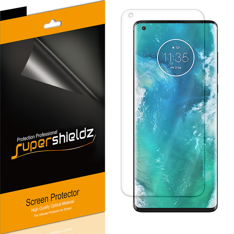 [2-Pack] Supershieldz for Motorola Edge and Edge Plus/Edge+ (2020) Screen Protector, Anti-Bubble High Definition (HD) Clear Shield