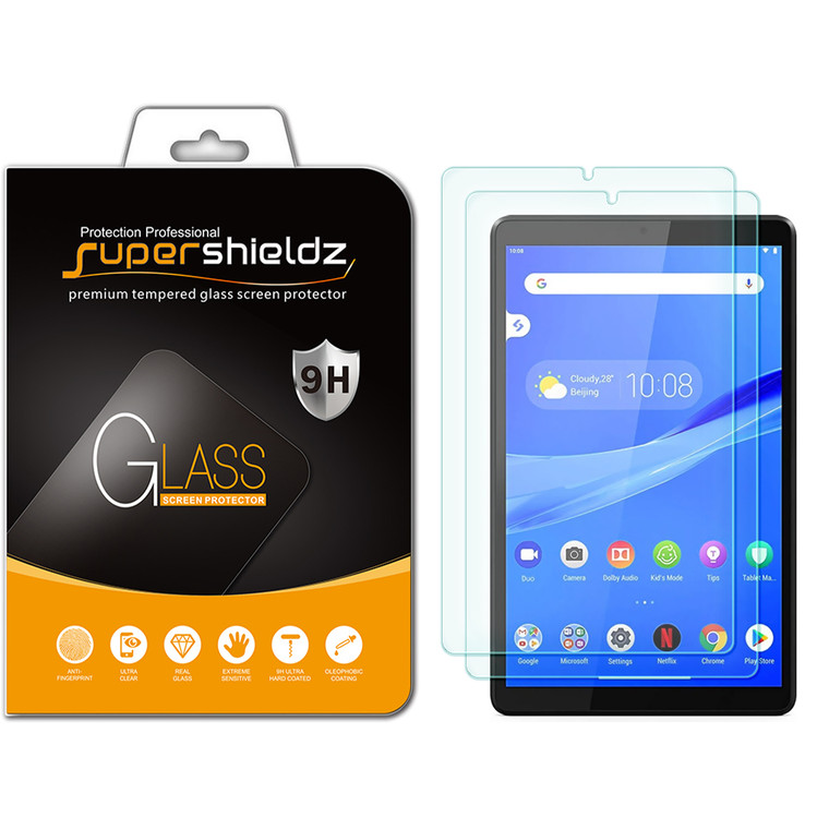 [2-Pack] Supershieldz for Lenovo Tab M8 FHD Tempered Glass Screen Protector, Anti-Scratch, Anti-Fingerprint, Bubble Free