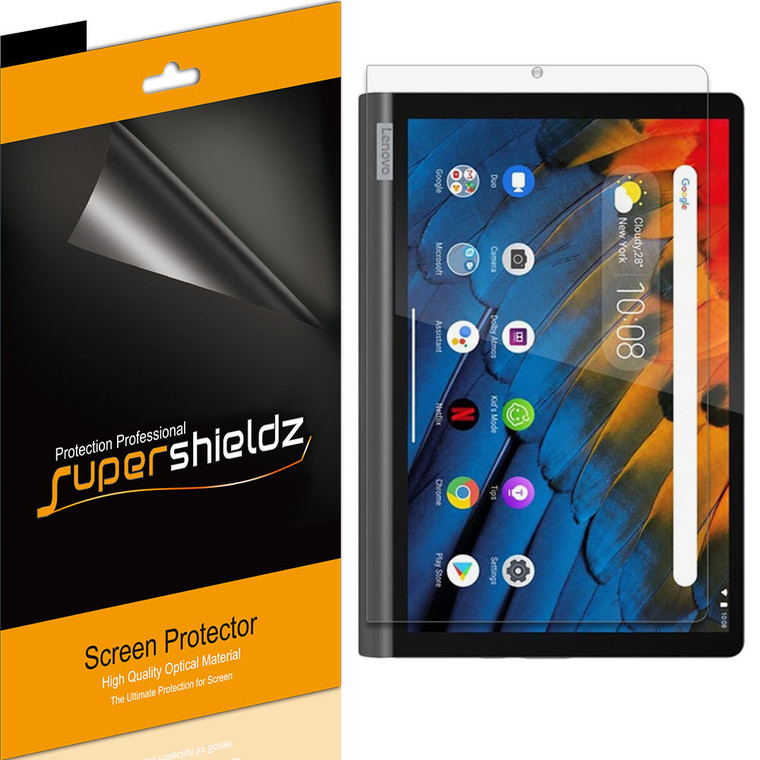 [3-Pack] Supershieldz for Lenovo Yoga Smart Tab 10.1 inch Screen Protector, Anti-Bubble High Definition (HD) Clear Shield