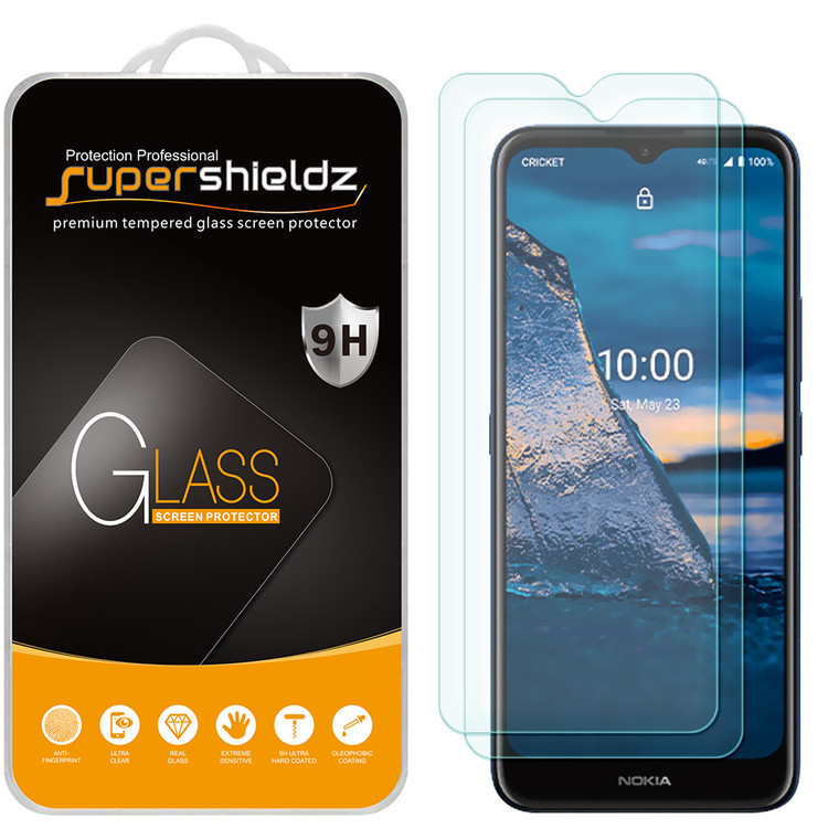 [2-Pack] Supershieldz for Nokia C5 Endi Tempered Glass Screen Protector, Anti-Scratch, Anti-Fingerprint, Bubble Free