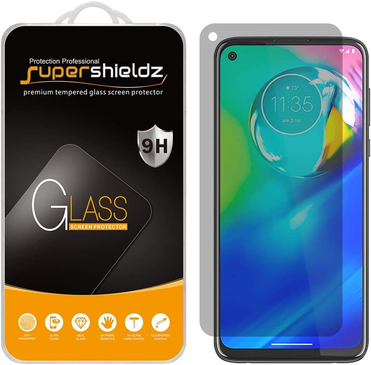 [2-Pack] Supershieldz for Motorola Moto G Power (2020) / Moto G8 Power / Moto G Stylus (2020) Privacy Anti-Spy Tempered Glass Screen Protector, Anti-Scratch, Anti-Fingerprint, Bubble Free