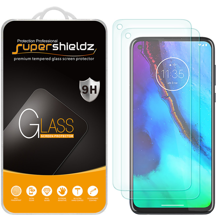 [2-Pack] Supershieldz for Motorola (Moto G Pro) Tempered Glass Screen Protector, Anti-Scratch, Anti-Fingerprint, Bubble Free