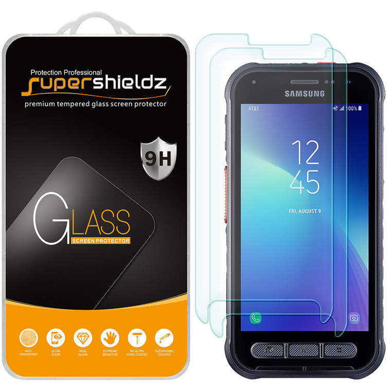 [2-Pack] Supershieldz for Samsung Galaxy Xcover FieldPro Tempered Glass Screen Protector, Anti-Scratch, Anti-Fingerprint, Bubble Free