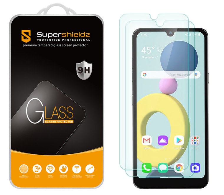 [2-Pack] Supershieldz for LG Premier Pro Plus (L455DL) Tempered Glass Screen Protector, Anti-Scratch, Anti-Fingerprint, Bubble Free