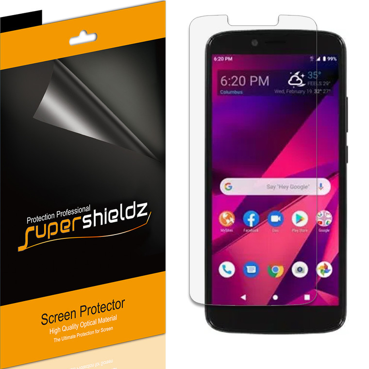 [6-Pack] Supershieldz for BLU View Mega Screen Protector, Anti-Bubble High Definition (HD) Clear Shield