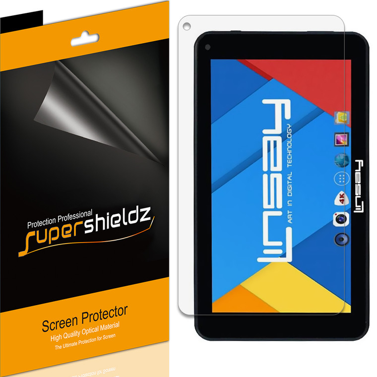 [3-Pack] Supershieldz for Linsay 7 inch Tablet (F-7HD4Core) Screen Protector, Anti-Bubble High Definition (HD) Clear Shield