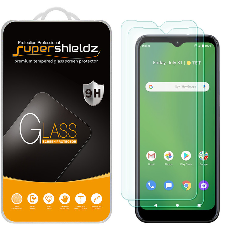 [2-Pack] Supershieldz for AT&T Radiant Max Tempered Glass Screen Protector, Anti-Scratch, Anti-Fingerprint, Bubble Free