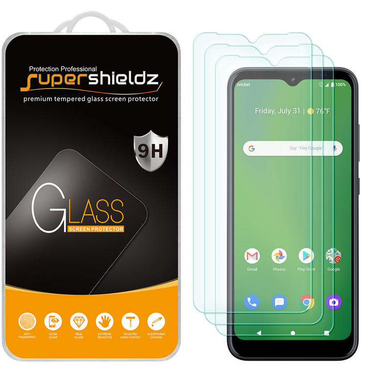 [3-Pack] Supershieldz for AT&T Radiant Max Tempered Glass Screen Protector, Anti-Scratch, Anti-Fingerprint, Bubble Free