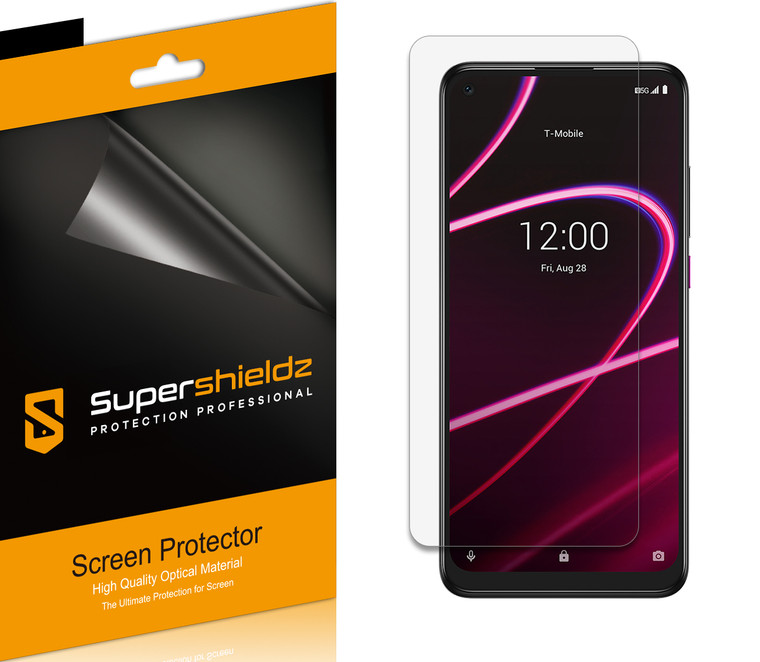 [6-Pack] Supershieldz for T-Mobile Revvl 5G Screen Protector, Anti-Bubble High Definition (HD) Clear Shield