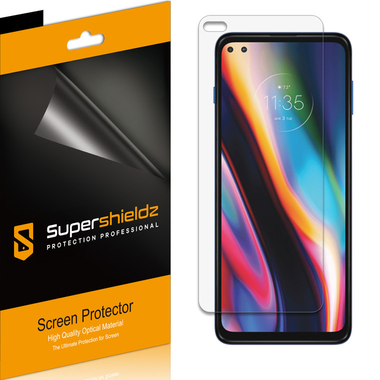 [6-Pack] Supershieldz for Motorola One 5G / One 5G UW Screen Protector, Anti-Bubble High Definition (HD) Clear Shield