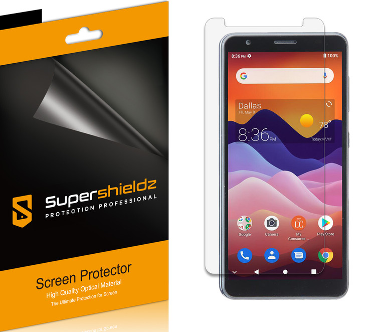 [6-Pack] Supershieldz for ZTE Avid 579 Screen Protector, Anti-Bubble High Definition (HD) Clear Shield