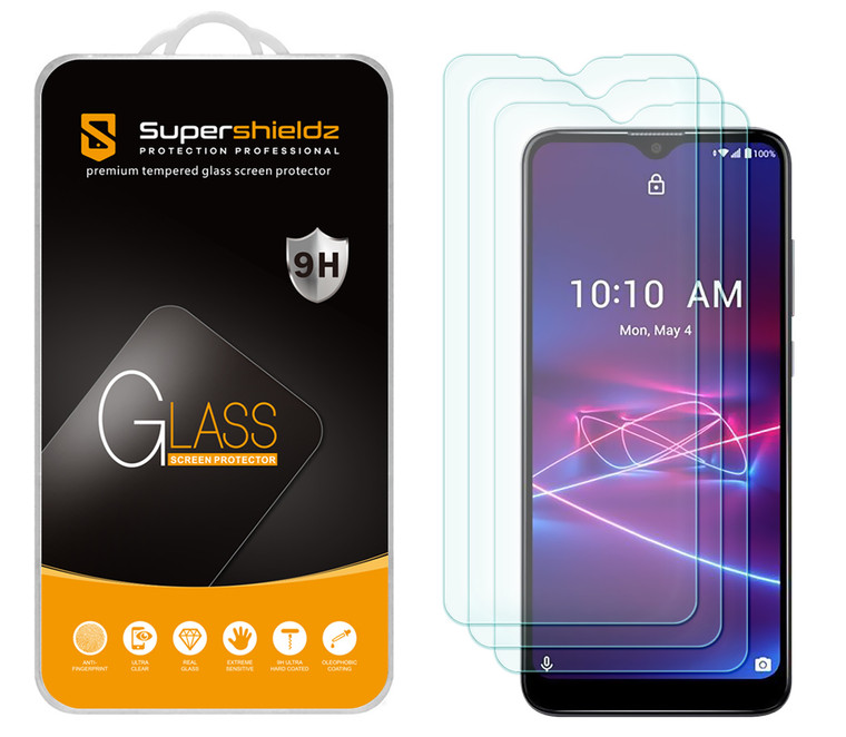 [3-Pack] Supershieldz for CoolPad Legacy Brisa Tempered Glass Screen Protector, Anti-Scratch, Anti-Fingerprint, Bubble Free