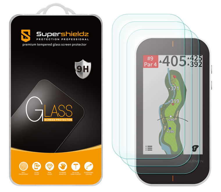 [3-Pack] Supershieldz for Garmin Approach G80 Tempered Glass Screen Protector, Anti-Scratch, Anti-Fingerprint, Bubble Free