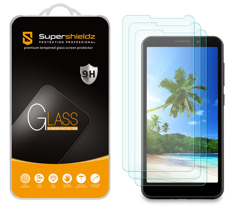 [3-Pack] Supershieldz for Orbic Maui Tempered Glass Screen Protector, Anti-Scratch, Anti-Fingerprint, Bubble Free