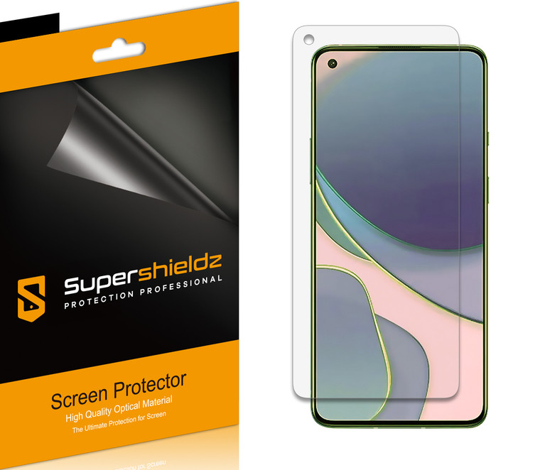 [6-Pack] Supershieldz for OnePlus 9 / OnePlus 9 5G Screen Protector, Anti-Bubble High Definition (HD) Clear Shield