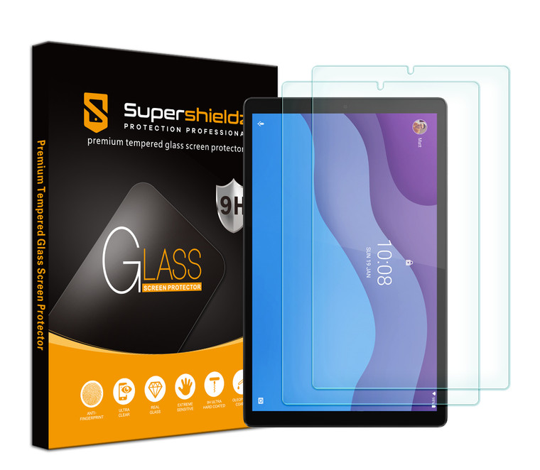 [2-Pack] Supershieldz for Lenovo Tab M10 HD (2nd Gen) 10.1 inch (Model TB-X306F/TB-X306X) Tempered Glass Screen Protector, Anti-Scratch, Anti-Fingerprint, Bubble Free