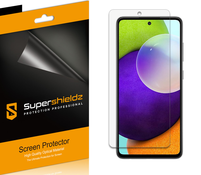 [6-Pack] Supershieldz for Samsung Galaxy A52/ A52 5G / A52s Screen Protector, Anti-Bubble High Definition (HD) Clear Shield