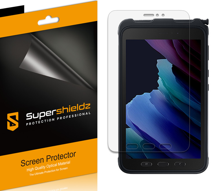 [3-Pack] Supershieldz for Samsung Galaxy Tab Active3 (8 inch) Screen Protector, Anti-Bubble High Definition (HD) Clear Shield