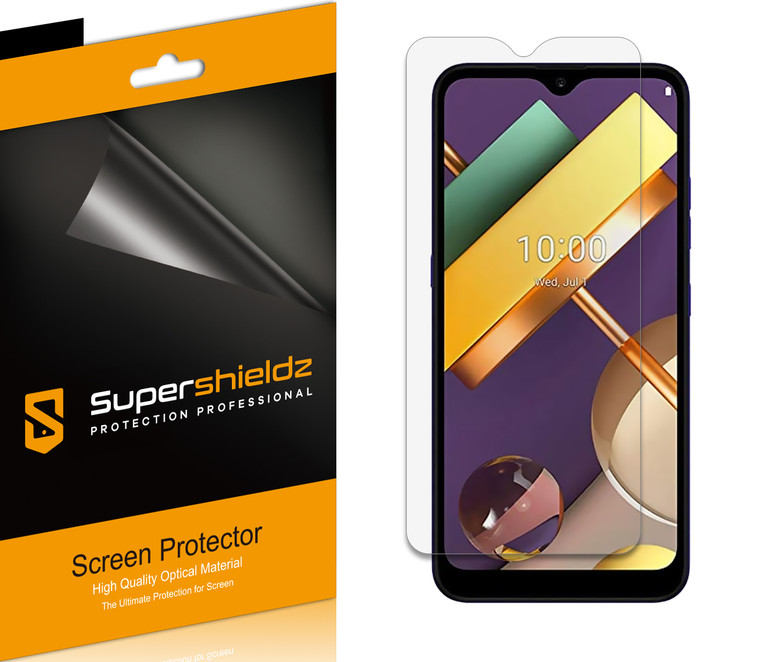 [6-Pack] Supershieldz for LG K22 / K22 Plus Screen Protector, Anti-Bubble High Definition (HD) Clear Shield