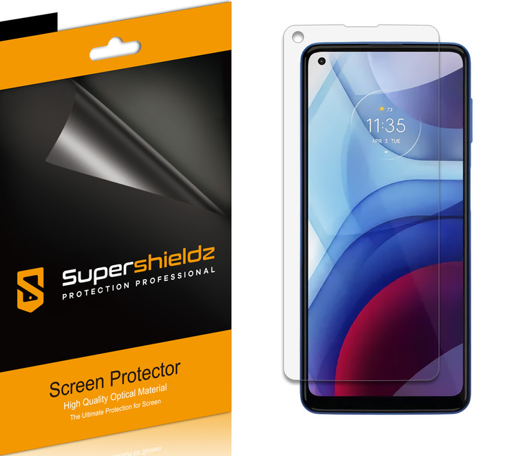 [6-Pack] Supershieldz for Motorola Moto G Power (2021) Screen Protector, Anti-Bubble High Definition (HD) Clear Shield