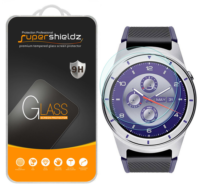 [2-Pack] Supershieldz for Fossil Gen 5 LTE Smartwatch Tempered Glass Screen Protector, Anti-Scratch, Anti-Fingerprint, Bubble Free