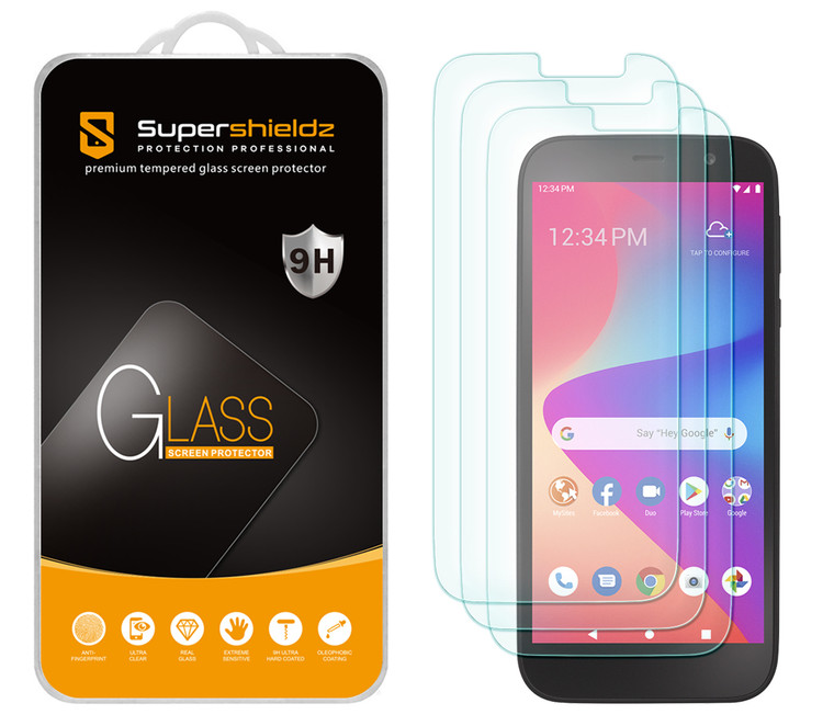 [3-Pack] Supershieldz for BLU View 2 (B130DL) Tempered Glass Screen Protector, Anti-Scratch, Anti-Fingerprint, Bubble Free
