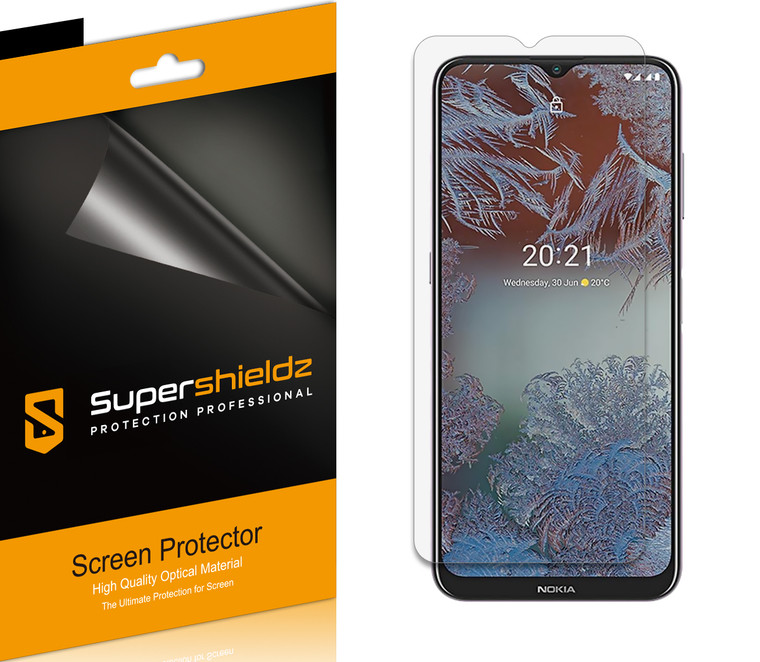 [6-Pack] Supershieldz for Nokia G10 / Nokia G20 Screen Protector, Anti-Bubble High Definition (HD) Clear Shield