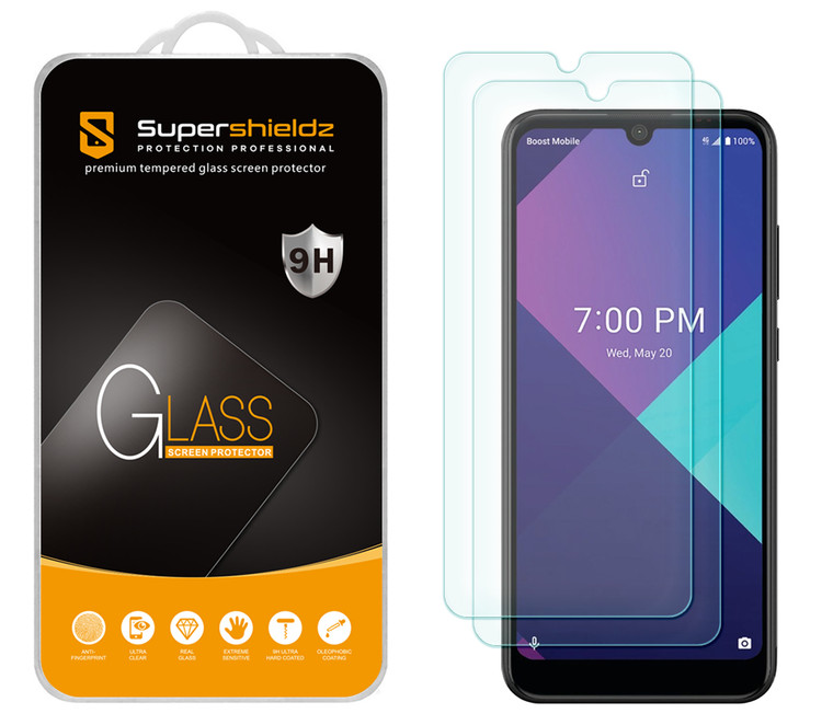 [2-Pack] Supershieldz for Wiko Ride 3 Tempered Glass Screen Protector, Anti-Scratch, Anti-Fingerprint, Bubble Free