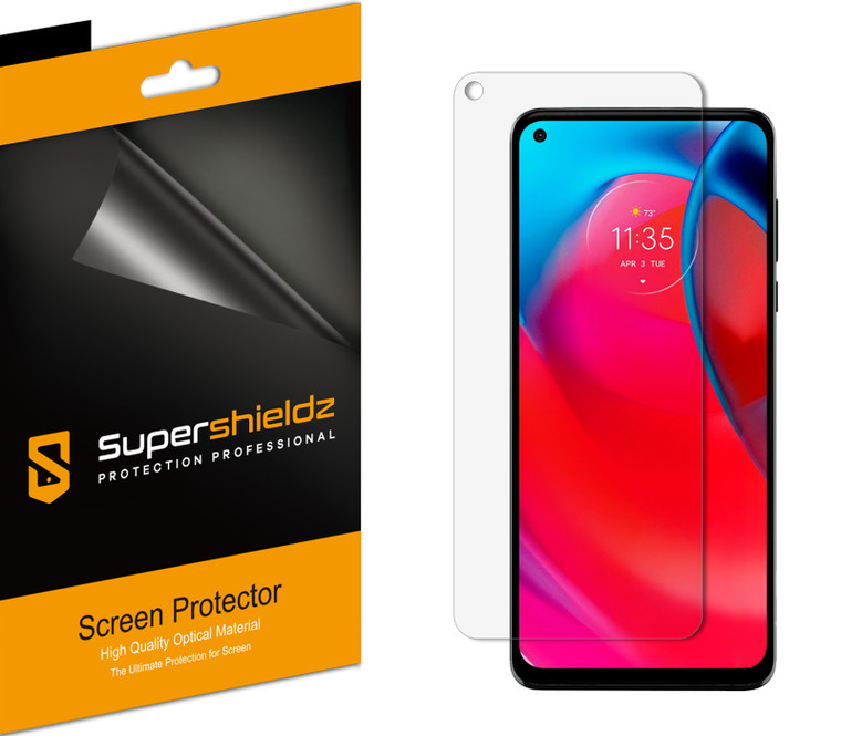 [6-Pack] Supershieldz for Motorola Moto G Stylus 5G (5G Version Only) Screen Protector, Anti-Bubble High Definition (HD) Clear Shield