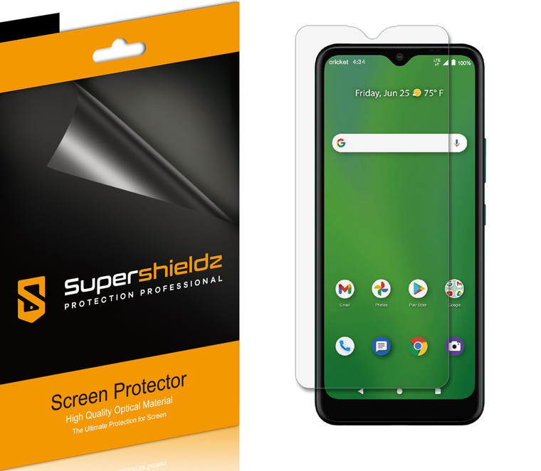 [6-Pack] Supershieldz for Cricket Ovation 2/ AT&T Maestro Max Screen Protector, Anti-Bubble High Definition (HD) Clear Shield